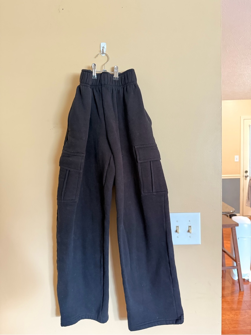 Amazon Black Straight-Leg Cargo Jumpsuit Pants